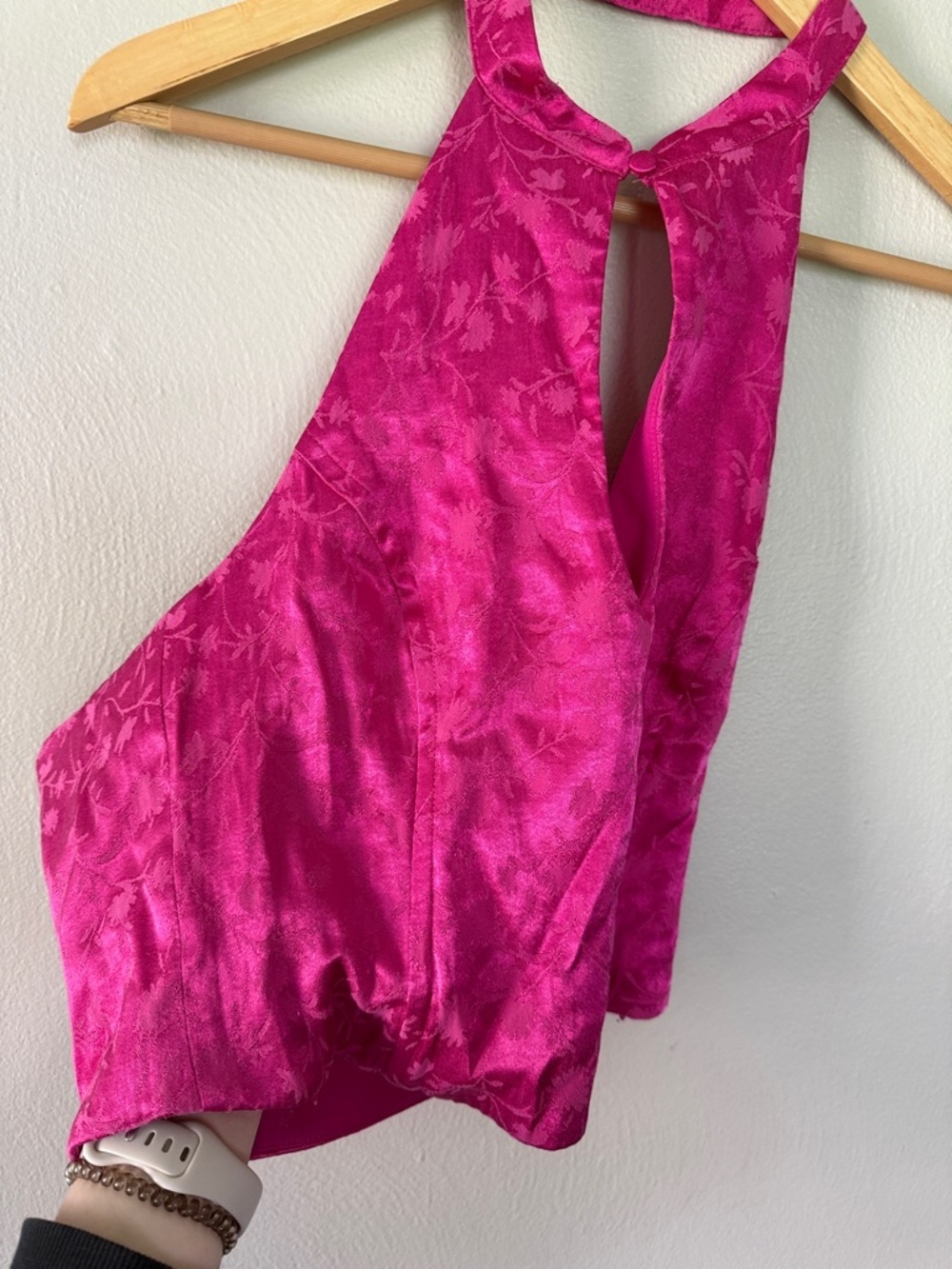 Zara Fuchsia Pink Halter Tank Top - Picture 2 of 7